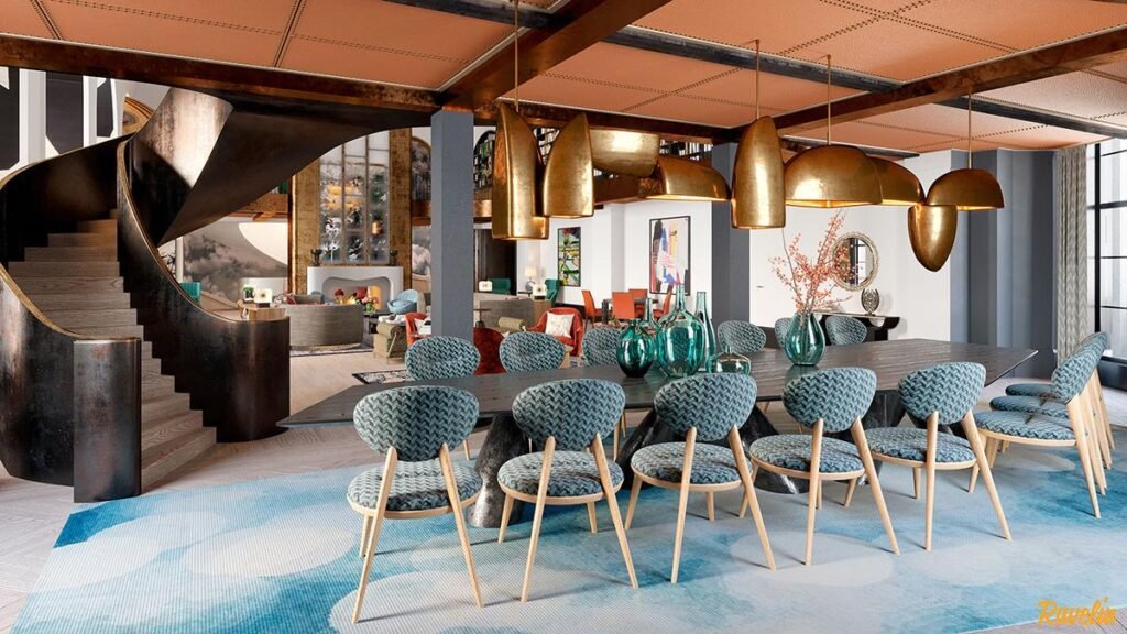 Modern interior walkthrough animation showcasing contemporary room design.